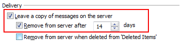Leave a copy on server