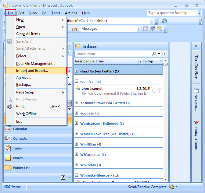 Import and Export OST File