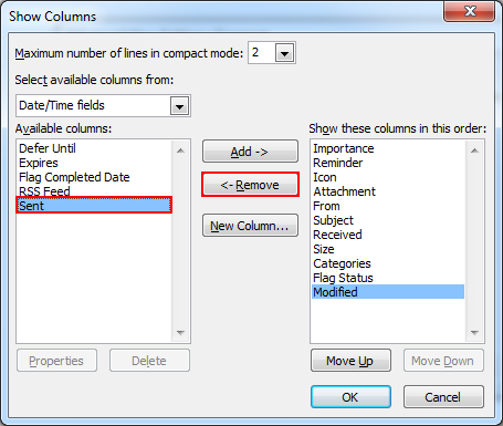 Select Date/Time Fields