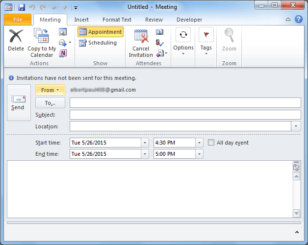 Create a New Meeting