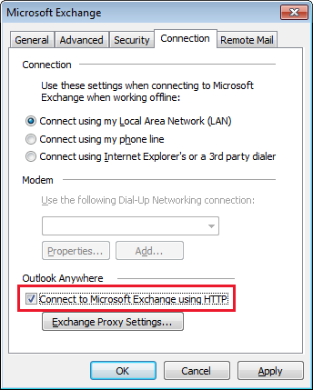 connect to Microsoft Exchange using HTTP