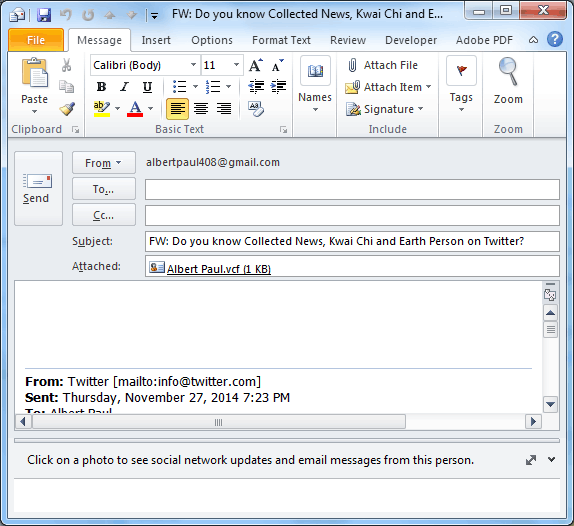 Forward A Received Mail