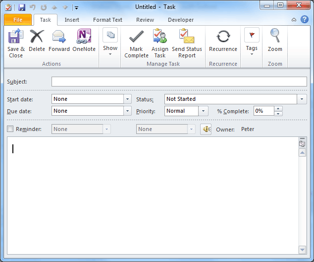 New Task