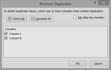 remove duplicates