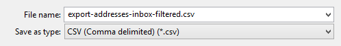 save as CSV