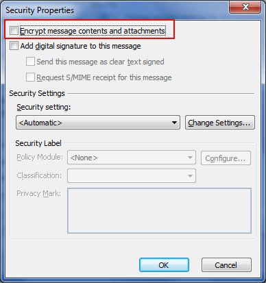 encrypt message contents