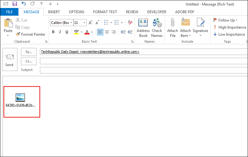 Outlook - Attach an Email to an Email