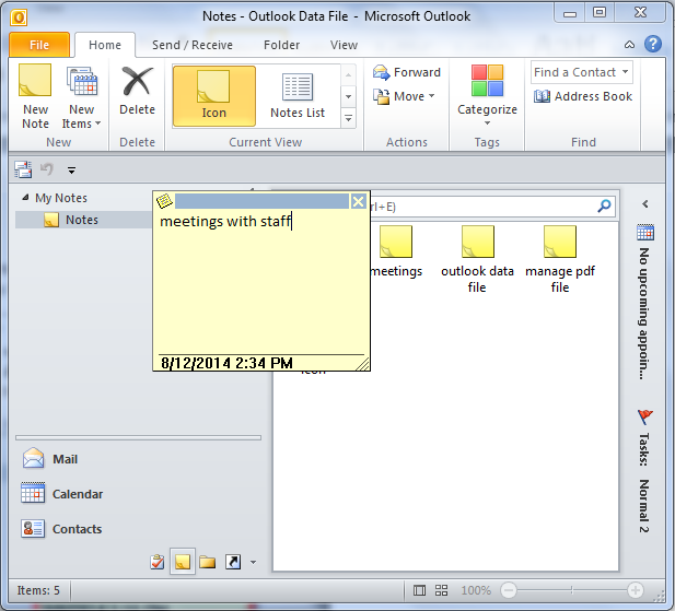 Solution To Create Customize Notes In MS Outlook
