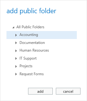 access public folder OWA 2013