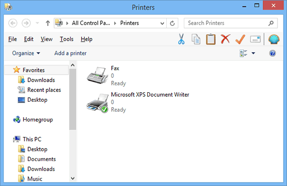 win 8 printer