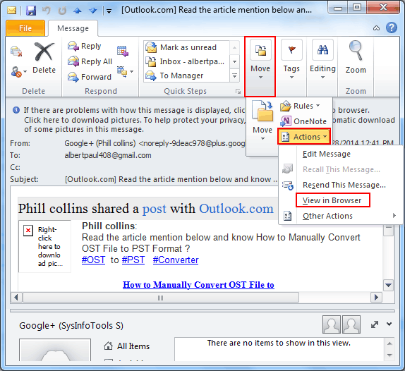 Click on print options