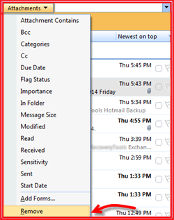 click on remove