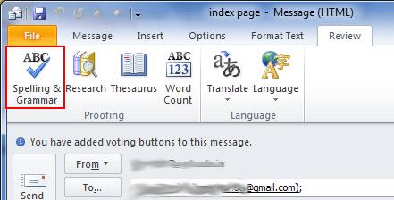 spelling and grammar