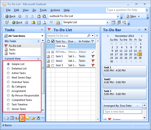how to create task in outlook 2010