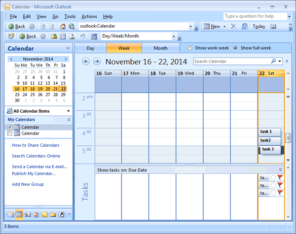 how to see tasks in outlook