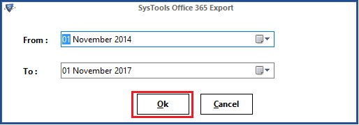 Apply Date Filter to export Office 365 webmail to PST